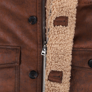 Qualité supérieure 2025 Meilleure vente manches longues hommes veste en cuir Style de haute qualité hommes veste en cuir pour hommes - Product Image 4