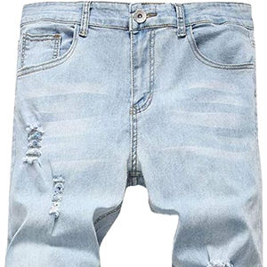 Pantalones Vaqueros Ajustados de Mezclilla para Hombre, Estilo Desgastado, Rectos, Ajustados, Transpirables, Elásticos, a la Moda, para Hombre - Product Image 6