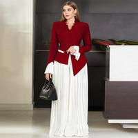 Pantalon Culotte Plissé Ample Taille Mi-Haute en Mousseline Respirante Couleur Unie pour Femme – Collection Printemps