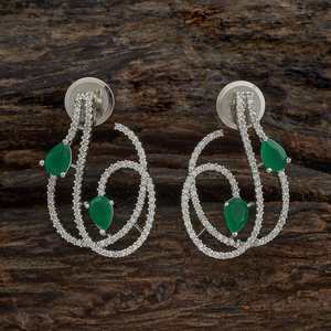 Pendientes Colgantes con Corte de Diamante en Forma de Pera, Chapados en Oro Rosa de 14K y 18K, Estilo Moderno - Product Image 1