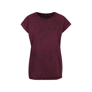 Camiseta de lavado ácido para mujer más Popular a la venta, camiseta de lavado ácido, camiseta de lavado ácido de algodón de estilo OEM - Product Image 5