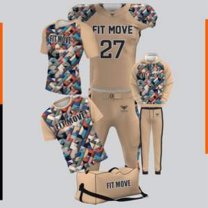 ชุดคอมโบเซตเครื่องแบบฟุตบอลอเมริกันใส่ได้ทั้งชายและหญิง2024ใส่สบายระบายอากาศโลโก้ได้ตามต้องการขนาด XL - Product Image 1