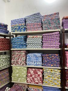 Recién llegado, tela de Material de vestido para correr con estampado de bloque manual de algodón, vestido de mujer India PJ, bolsa de cortina, tela para hacer - Product Image 3