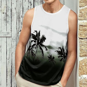 Camisetas sin mangas de secado rápido informales personalizadas para hombre para entrenamiento físico, deportes, correr, ropa de playa, camisetas con estampado de sublimación - Product Image 2