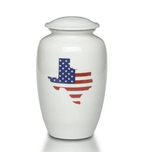 Urnes funéraires en métal élégantes et simples, design patriotique du Texas, pour cendres, souvenir commémoratif - Product Image 1