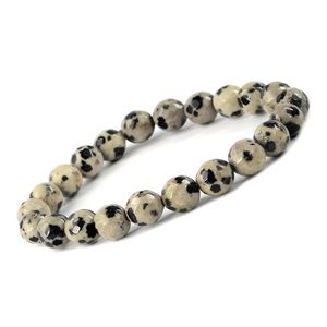 Pulsera de Cristal de Jaspe Dálmata Facetado - Piedra Preciosa Natural para la Alegría y la Conexión con el Mundo Terrestre - Product Image 1