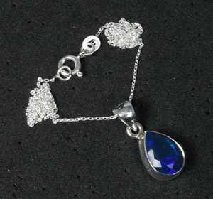 Collier pendentif en opale éthiopienne noire facettée, argent sterling 925, goutte d'eau, bijoux en pierres précieuses faits à la main, cadeau pour femmes - Product Image 1