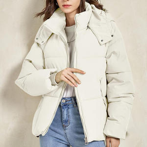 Vestes d'hiver unisexes personnalisées avec logo imprimé coupe-vent et capuche réglable pour hommes et femmes vêtements de plein air - Product Image 3