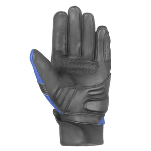 Gants thermiques d'été en cuir pour motards pour hommes, vêtements de course automobile, gants en cuir véritable bleu pour hommes - Product Image 4