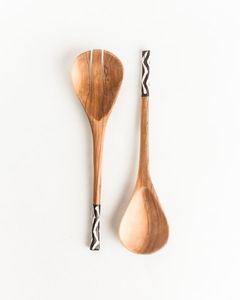 Prix abordable 306 en acier inoxydable avec plaqué or avec poignée en osier ensemble de cuillères ustensiles de cuisine ensemble d'outils pour la meilleure vente d'usine - Product Image 3