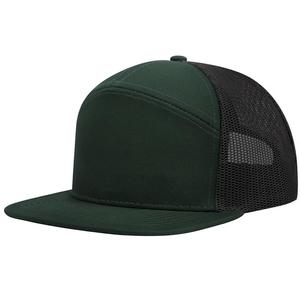 Casquette de baseball en maille souple en coton unisexe personnalisée Casquette de camionneur 6 panneaux avec patchs en cuir Logo - Product Image 1