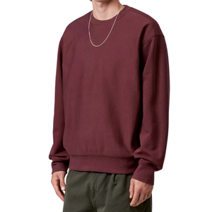 Sweat-shirt à col rond en Bourgogne de qualité supérieure, confortable, unisexe, décontracté, doux, durable, chaud, pull-over élégant, coupe athlétique - Product Image 3