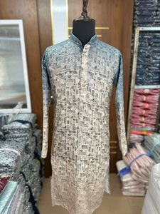 Función y ropa de Festival elegante Festival Kurta pijama conjunto para hombres étnico indio atuendo Premium hombres étnico Kurta pijama boda - Product Image 3