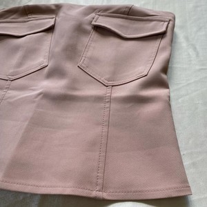 Overbust Thin-Thick Steampunk <b>Corset</b> Breathable Denim Boned <b>Waist</b> <b>Trainer</b> with Front Pockets and Back Side Zip - Product Image 4