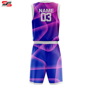 Uniformes de basket-ball personnalisés avec logo et numéro d'équipe, imprimés sur mesure, 100% polyester respirant, sans manches, vente en gros - Product Image 2