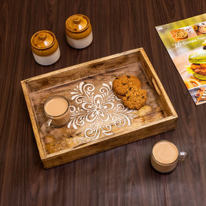 Plateau de service en bois de qualité supérieure Plateau en bois blanc Plateau de table décoratif Taille personnalisée Plateau de service en bois naturel - Product Image 5