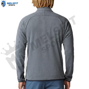 Chaqueta de Forro Polar Sherpa de Diseño Personalizado, Color Sólido, Cierre de Cremallera, Cortavientos, Transpirable, Ecológica, Holgada y Larga para Hombre - Product Image 2