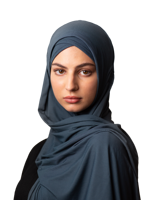 Cloud Jet noir coton Polyester femme Islam toute saison conception unie taille libre instantanée TAKVA Infinity Hijab ensemble