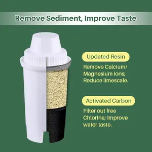 Resin And Activated Carbon Filter Compatible 35557 OB03 107007 Inhibit Limescale Water Filter Replacements For Pitchers