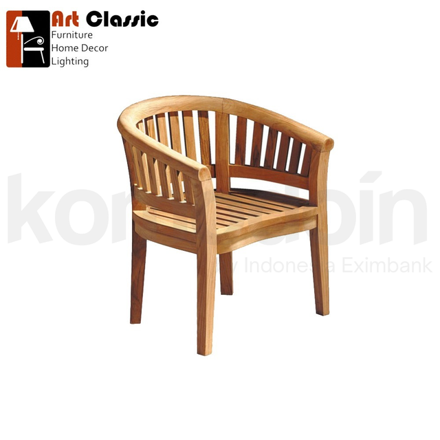 Modern Style Solid Teak Banana Bench Long Curved Outdoor Garden Seat for Patio Park Use Indonesia Origin Komodoin Indonesia