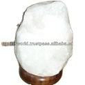 Lámpara de sal pura del Himalaya 100% al por mayor increíble estilo Feng Shui blanco técnica tallada 2-3 kg decoración del hogar artesanías naturales - Product Image 3