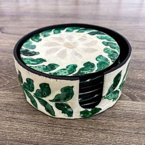 Best Selling Mother of Pearl <b>Coaster</b> for Dining <b>Table</b> Decor OEM Rustic <b>Coaster</b> From Vietnam Handmade Wholesale - Product Image 4