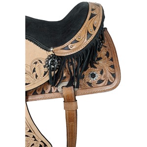 Selle de cheval Western en cuir de qualité supérieure pour la course de barillets, taille 17 pouces, siège disponible - Product Image 3