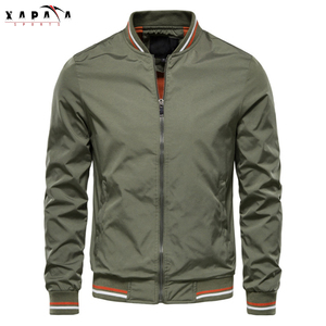 2022 XAPATA SPORTS hiver Logo personnalisé hommes Bomber Varsity veste col montant manches longues haute qualité toile imperméable - Product Image 2