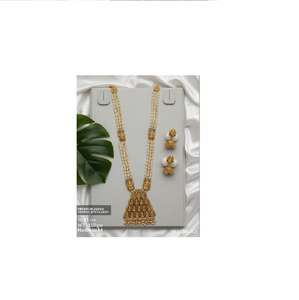 Top Quality Gold Plated Mangalsutra Set for Women Traditional Indian Wedding Jewelry with <b>Matching</b> Earrings - Product Image 1