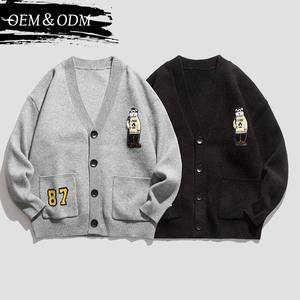 2025 Top Design de haute qualité multicolore avec des prix bon marché Style casual logo privé fabriqué en usine hommes col en v Cardi-gens - Product Image 4