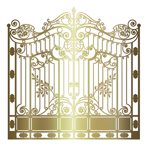 Diseño de puerta de hierro forjado personalizable hecho en Vietnam para patio delantero, jardín o entrada con patrones decorativos de primera calidad - Product Image 1