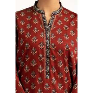 ชุดเซ็ตพิมพ์ลายสีสนิมสำหรับผู้หญิง ชุดลำลอง 2 ชิ้น สำหรับฤดูใบไม้ผลิ/ฤดูร้อน ไซส์ XS/XS - Product Image 2