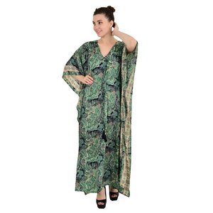 Neuer <b>Kaftan</b> Aus Seidenmischung Ultimative Luxus-Loungewear Fr Den Strand Nachtwsche Weiches Leichtes Flieendes - Product Image 5