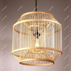 Handmade <b>Bamboo</b> Weaving Pendant Lamp Rustic Style Countryside for Modern Bedroom Dining Room for Apartment Use Bar Chandeliers - Product Image 4