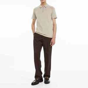 Mode d'été pour hommes, t-shirts polo, coton tricoté respirant, broderie personnalisée, manches courtes, style décontracté, design OEM - Product Image 3