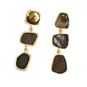 Pendientes Colgantes de Latón de Moda, Hechos a Mano para Exportación, Textura Mate de Latón Semiprecioso, Diseño Boho Chic, Premium, Listos para B2B - Product Image 6