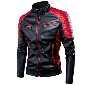 Pakistan Factory Genuine Men's <b>Winter</b> <b>Leather</b> <b>Jacket</b> Stand Collar Solid Color OEM Zipper Canvas Fabric Breathable Quick Dry - Product Image 3