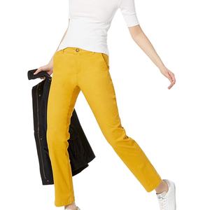 กางเกงผ้าชิโนสำหรับผู้หญิงกางเกงลำลองผ้าคอตตอนแห้งเร็วน้ำหนักเบาแนวธุรกิจใหม่ - Product Image 4