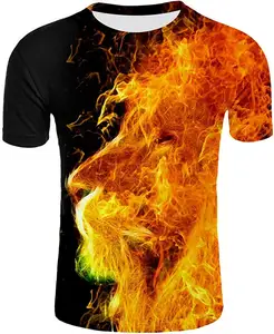 Camiseta de algodón y poliéster para hombre y mujer, diseño liso de sublimación
