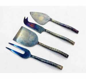 Juego de Cuchillos para Queso de Acero Inoxidable de 4 Piezas con Mango Negro, Juego de Cubiertos de Cocina, Herramienta de Cocina, Más Vendidos - Product Image 3