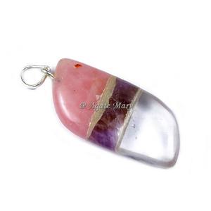 Meilleure vente RAC pendentif en pierres précieuses Style Feng Shui sculpté Agate décoration de la maison géométrie monde amour pierre semi-précieuse artisanat - Product Image 1
