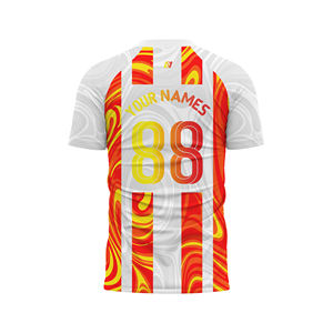 Maillot de football personnalisé de haute qualité Flamme de feu imprimé marine rayé maillot de football OEM ODM imprimé vêtements de sport uniformes d'équipe - Product Image 4