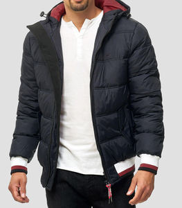 Veste d'hiver matelassée en toile de haute qualité, taille plus, col rabattu, panneaux cousus, tendance, respirante, légère pour hommes - Product Image 4