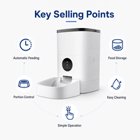 Distributeur automatique intelligent de nourriture pour animaux de compagnie avec Wi-Fi, contrôlé par application, minuterie, contrôle des portions, fournisseur OEM ODM