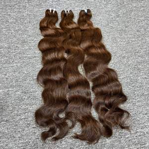 Vente en gros meilleure vente 28 pouces perruque vague naturelle cheveux humains vierges fermeture à lacet suisse non traités un donneur Remy Fl aligné 4x4 - Product Image 3