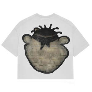 T-shirt Boxy surdimensionné pour hommes respirant 100% coton Streetwear d'été à col rond avec impression numérique de logo vierge vente en gros - Product Image 5