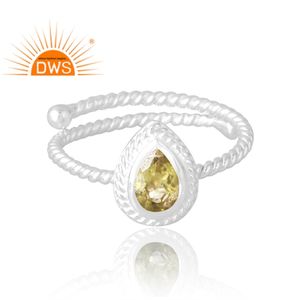 Hot Selling 925 Sterling Selling Natural Peridot Gemstone Ring Custom Jewelry For Women Gift For Her - Product Image 3