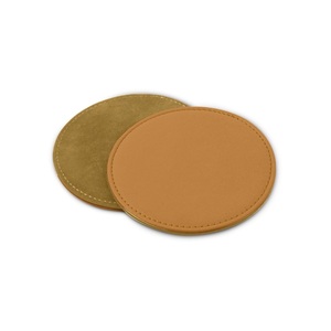 Sous-verre en cuir de conception Unique pour accessoires de Table, taille personnalisée et forme ronde, sous-verre de tasse d'eau en cuir à faible coût - Product Image 1