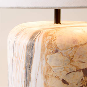 Lámpara de mesa de mármol dorado de bloque | Lámpara de escritorio de mármol moderna de lujo para el hogar, oficina, sala de estar, Dormitorio | Suministro al por mayor de OEM - Product Image 4