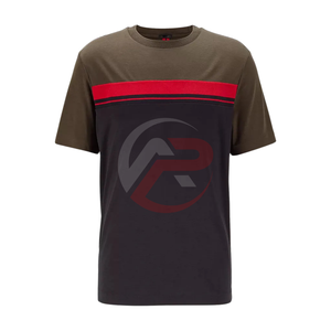 เสื้อยืดผ้าคอตตอนหลายแผงสำหรับผู้ชายเสื้อทรงสลิมฟิตสำหรับ100% พิมพ์โลโก้ตามสั่ง - Product Image 1